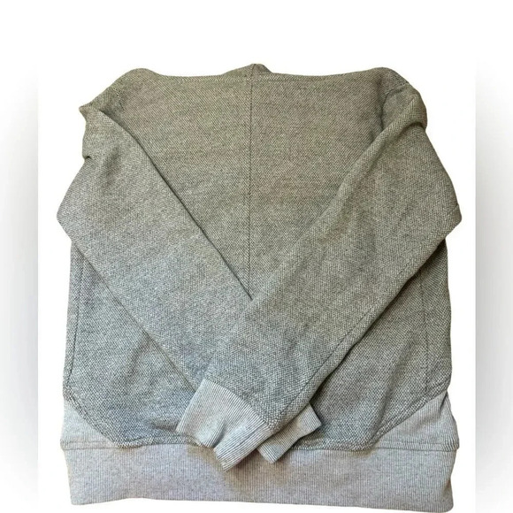 Lolë women's Mock Neck Cropped Pullover Terry Hoodie In Grey | Size Small - Picture 5 of 8